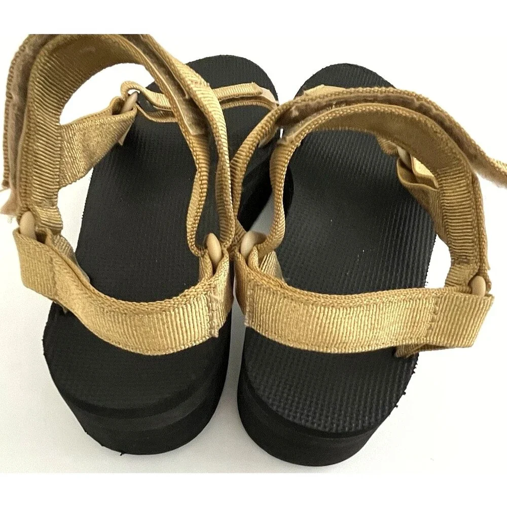Teva Sandals Midform Universal #1090969 Metallic Champagne Adjust Sz 9 EVA Sole